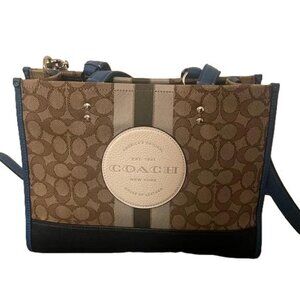 Coach Brown and Blue Patterned Crossbody Bag